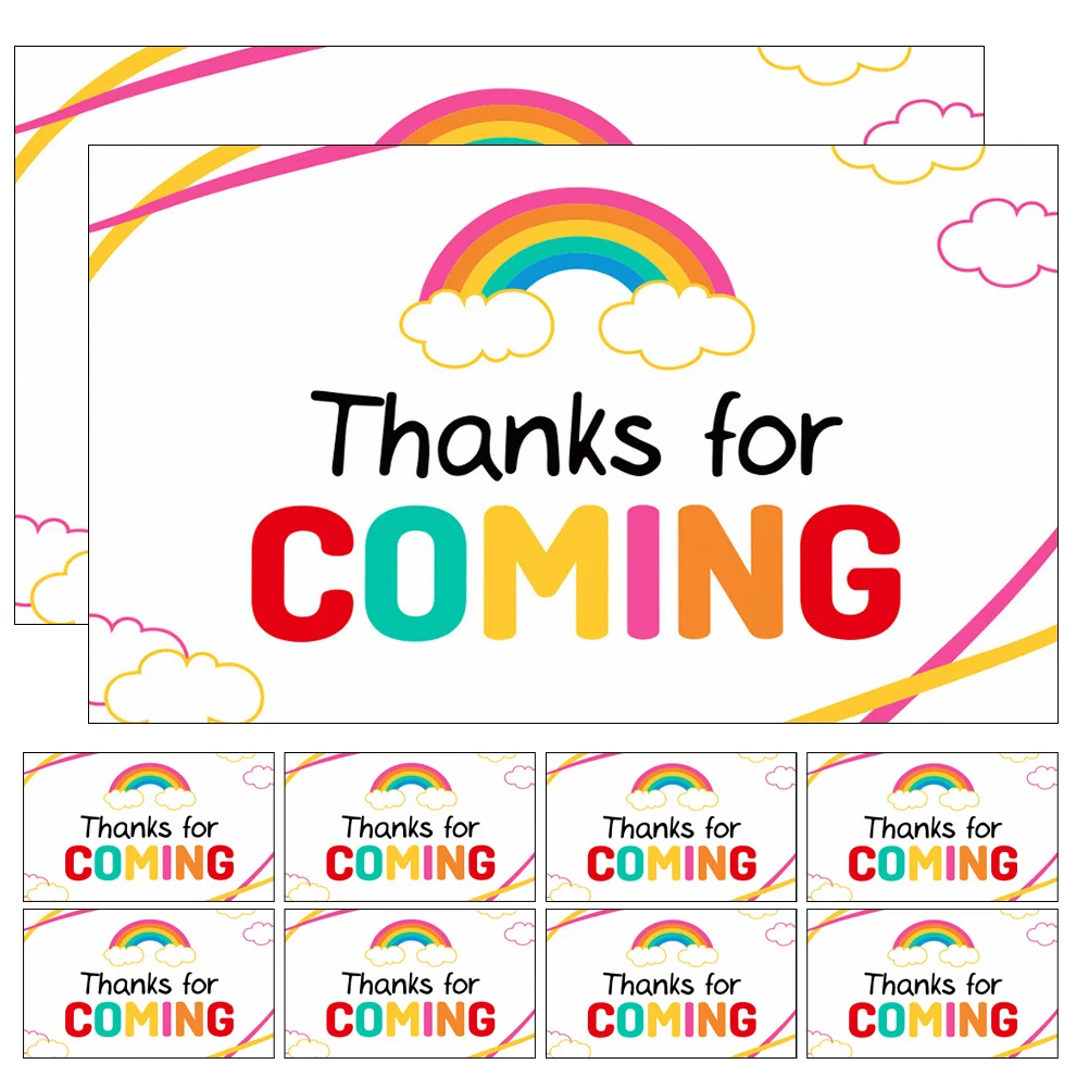 

50Pcs Thanks for Coming Cards Small Thank You Notecards Unique Appreciation Cards for Wedding Business Birthday Holiday Party