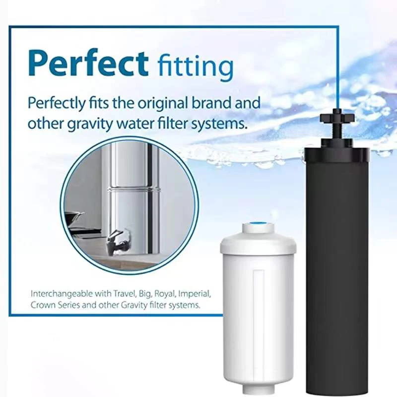 BB9-2 & PF-2 Black Purifying Elements Water Filter Water Filter Replacement Cartridge for Home Travel and Outdoor Activities