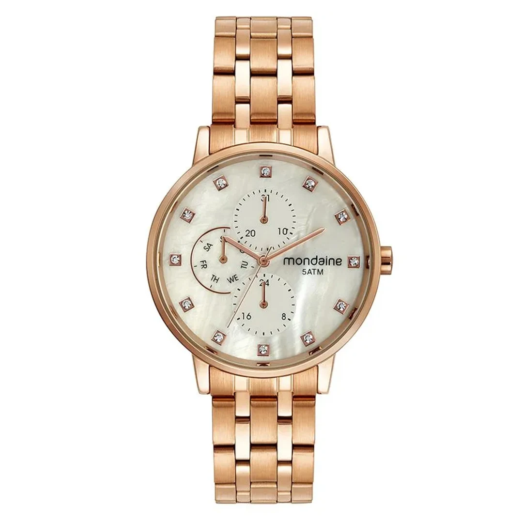 Relógio Mondaine Feminino Multifunção  Rose 32489LPMVRE2