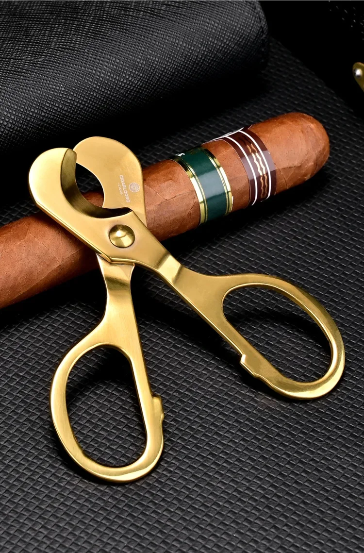 Cuban Cigar Cutter Stainless Steel Cigar Scissors Knife Head Guillotine Portable Puro Knife Cutter Cigar Smoking Accessories