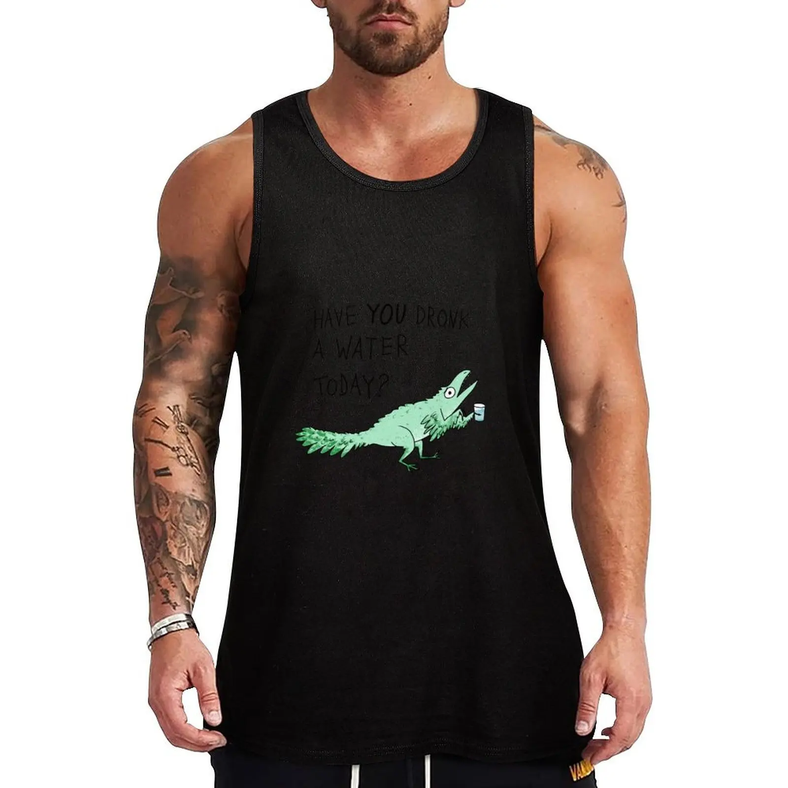 Hydration Dinosaur Tank Top Fashion Graphic Tank Top Trendy Print Sleeveless Shirt