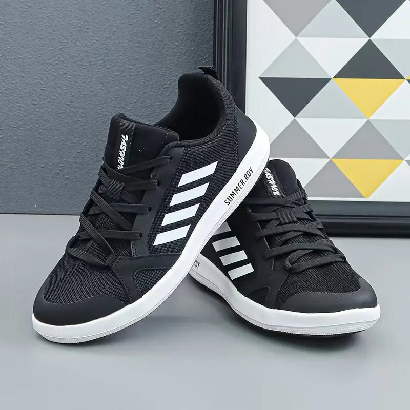 أحذية رياضية كاجوال أصلية للرجال من العلامة التجارية، أحذية جري خارجية كبيرة الحجم قابلة للتنفس مع سطح شبكي منسوج #1