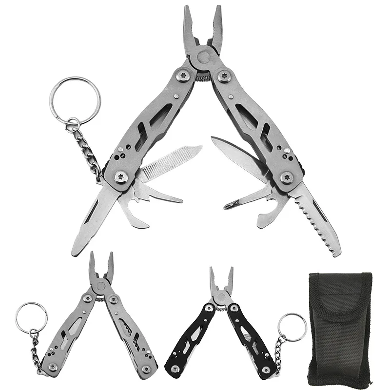 

Outdoor Multifunctional Stainless Steel Universal Mini Tool Pliers for Carrying Camping Hiking Foldinand Multi-purpose EDC Tools