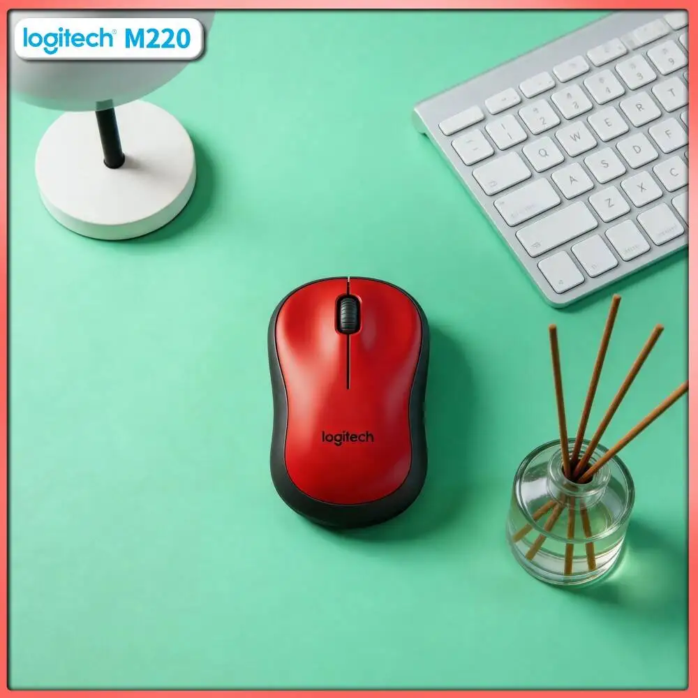 Logitech M220 Quiet Wireless Mouse 3 Buttons 10m Working Range 1000 DPI 2.4GHz 18-Month Battery Laptop Accessory