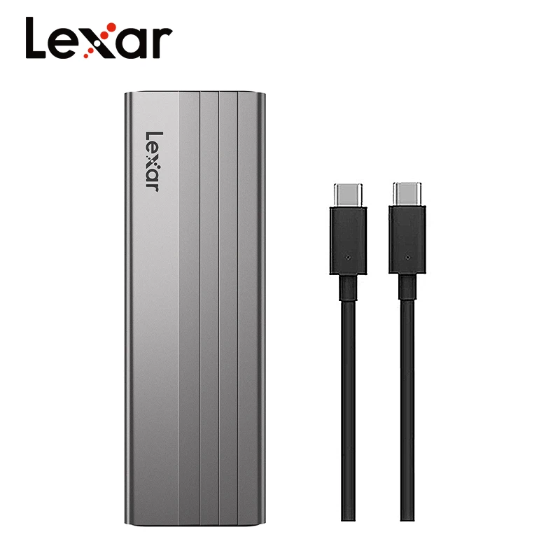 Original Lexar E300 M.2 SSD Enclosure USB 3.2 Gen 2 Type C 10Gbps Mobile Hard Disk Case For NVMe M.2 SSD M Key/B+M Key