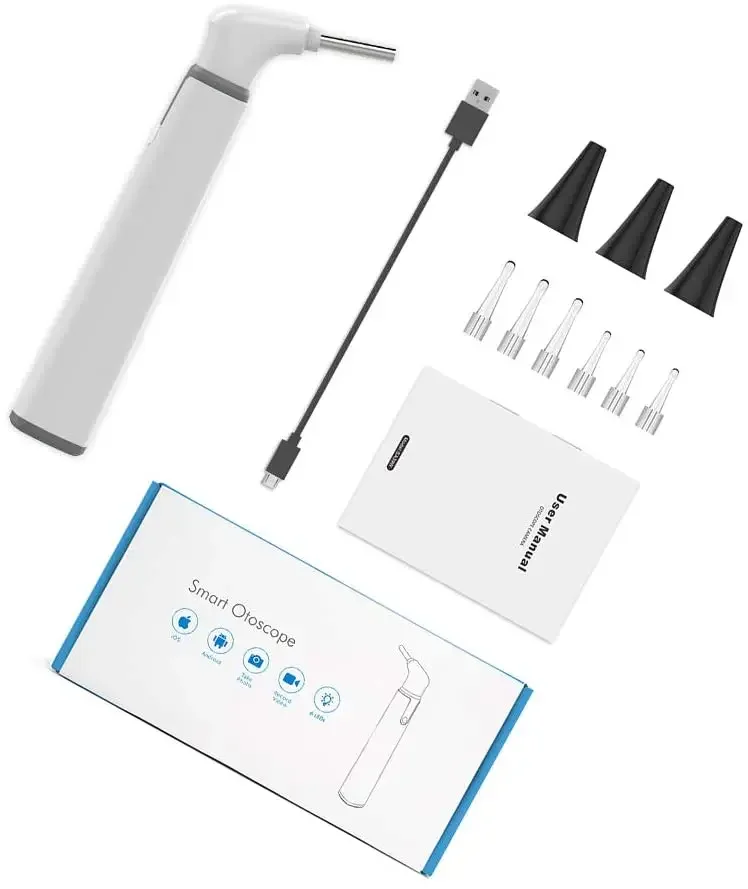 Беспроводной отоскоп 3,9 мм, HD Wi-Fi, отоскоп 720P с 6 светодиодами, поддержка Android и IPhone, ушной эндоскоп