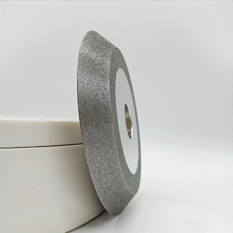 다이아몬드 그라인딩 휠 베벨 휠 숫돌 전기 도금 100 Mm 직경 20 내부 구멍 45도 200 Mesh-AB52