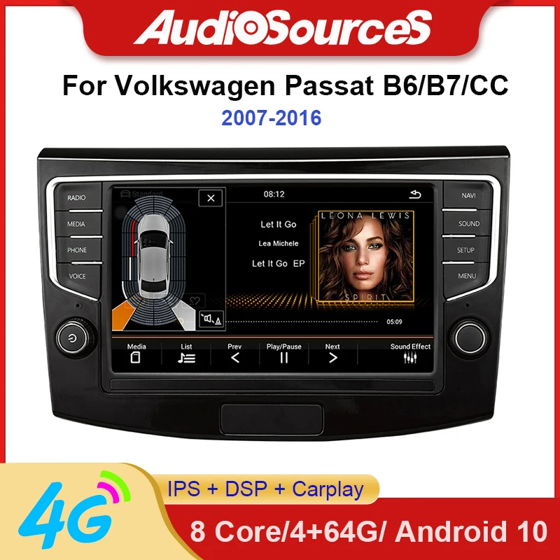 For Volkswagen Passat CC/B6/B7 2007-2016 MIB Smart Power System 8inch LCD CarPlay Car GPS Navigation Car Radio Multimedia Player