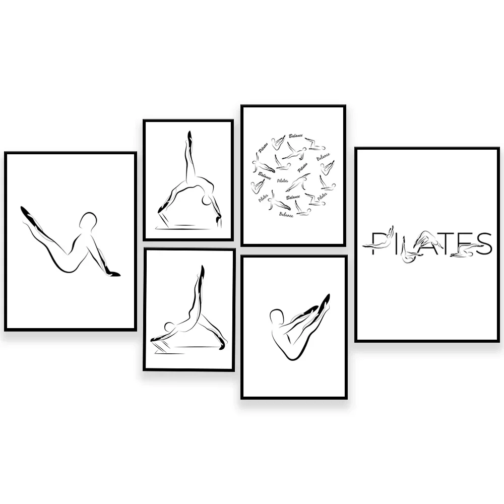 abstract pilates pose, core pilates, pilates poster - pilates art prints - pilates inspiration wall art poster