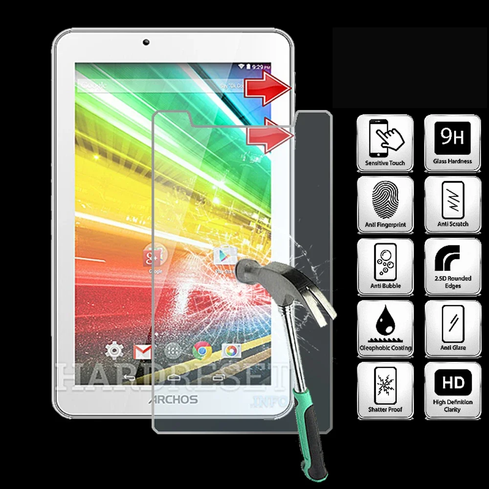 

For ARCHOS 70 Platinum 3G Tablet Tempered Glass Screen Protector Cover Explosion-Proof Anti-Scratch Screen Film