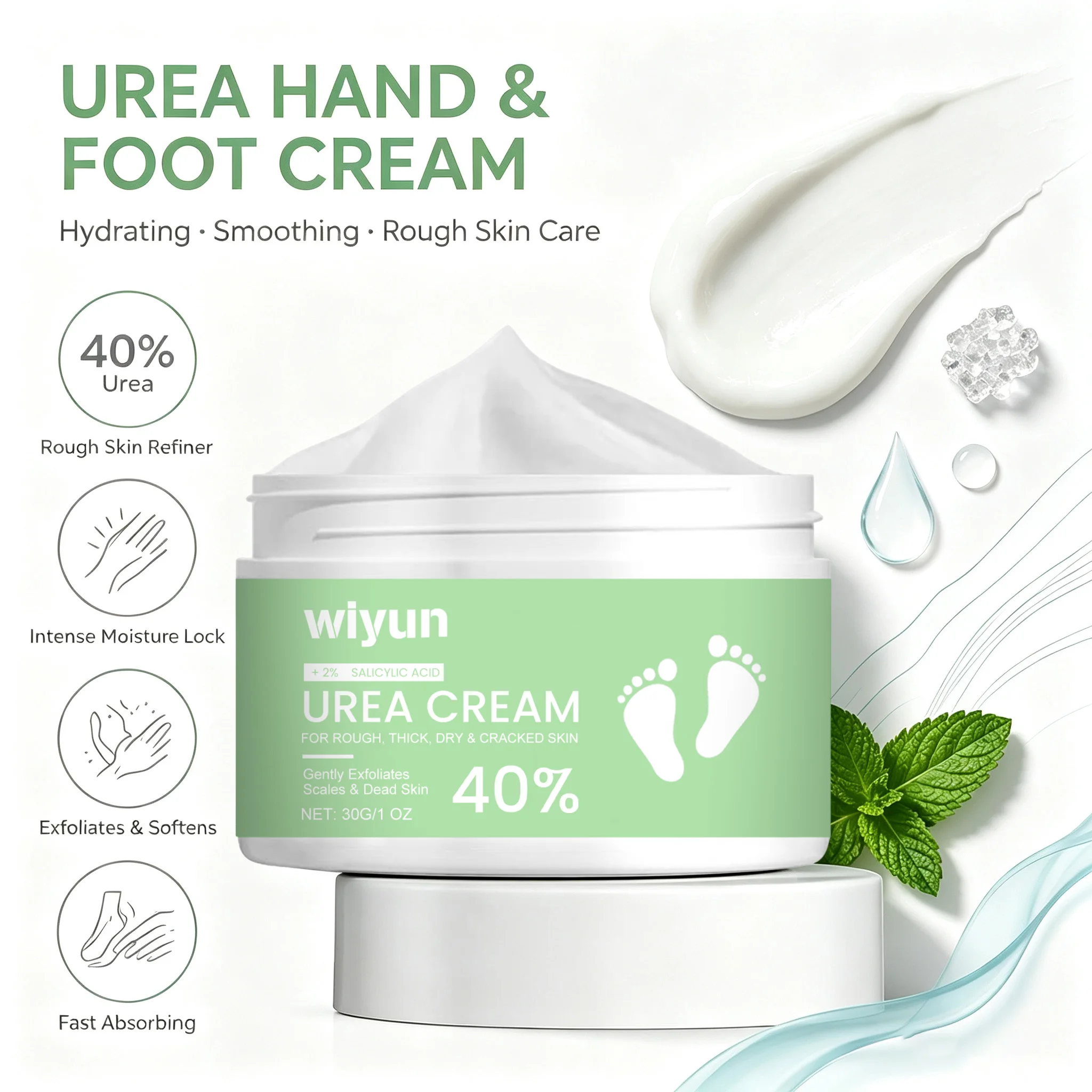 Urea Foot Cream - 40% Urea Cream with 2% Salicylic