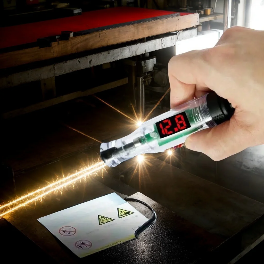 

Тестер цепей напряжения для автомобилей и грузовиков 6 В/12 В/24 В постоянного тока — цифровой дисплей, лампочка с длинным зондом для автоматической диагностики