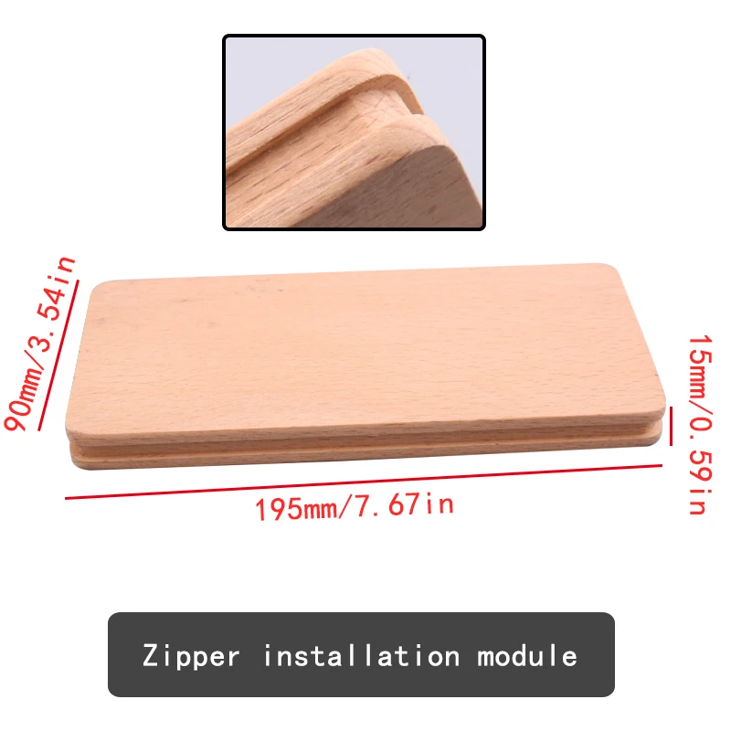 Handmade DIY leather upper Zipper gluing tool zipper module zipper teeth removal/installation combination tool