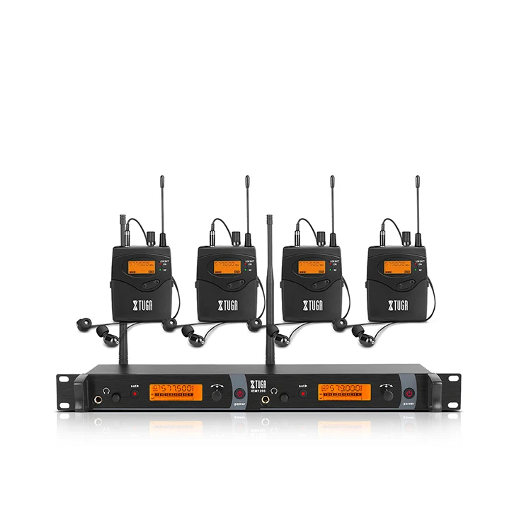 XTUGA IEM1200 Professional Vocal Stage Instrument ไร้สาย UHF ความหมายในระบบหูสําหรับ Stage In Ear