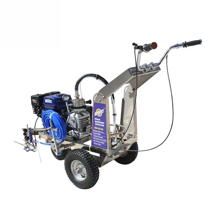Traffic Line Road Marking Machine with Engine DIY Grade Hand Push Airless Paint Sprayer for Industrial Use view 4