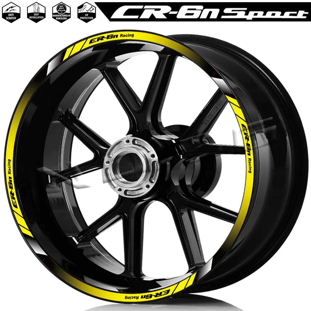 For ER-6N ER6N ER 6N Mortorcycle Wheel Sticker Rim Decal Reflective Hub Stripe Tape Accessories Waterproof