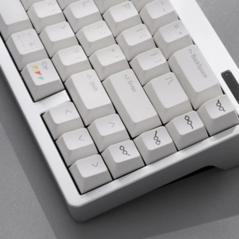 PBTfans Clarvoy keycaps customPBT cherry profile glass microbeads skin feel point key caps cute white Base/ Numpad/40S MX switch