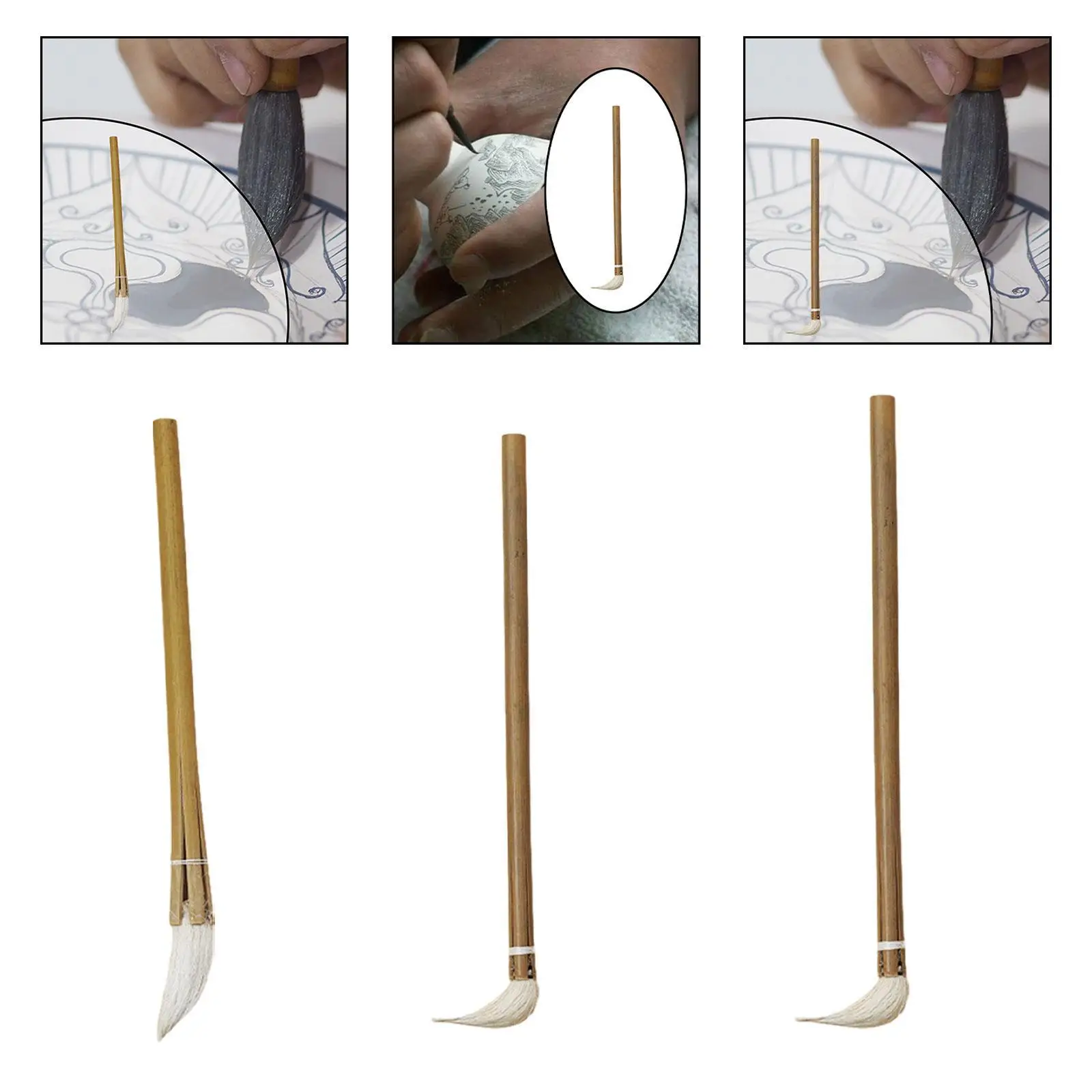

Ceramic Brush Lightweight Artists Paint Brush Pottery Glaze Brush DIY Art Paintbrush for Painting Writing Drawing Design Adults