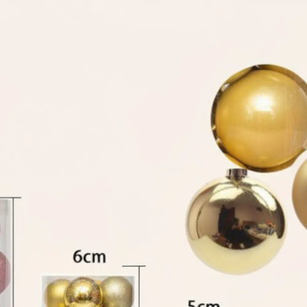 Holiday Decorative Spheres Xmas Tree Hanging Pendants Shiny Electroplated Plastic Ornaments For Festive Party Decor