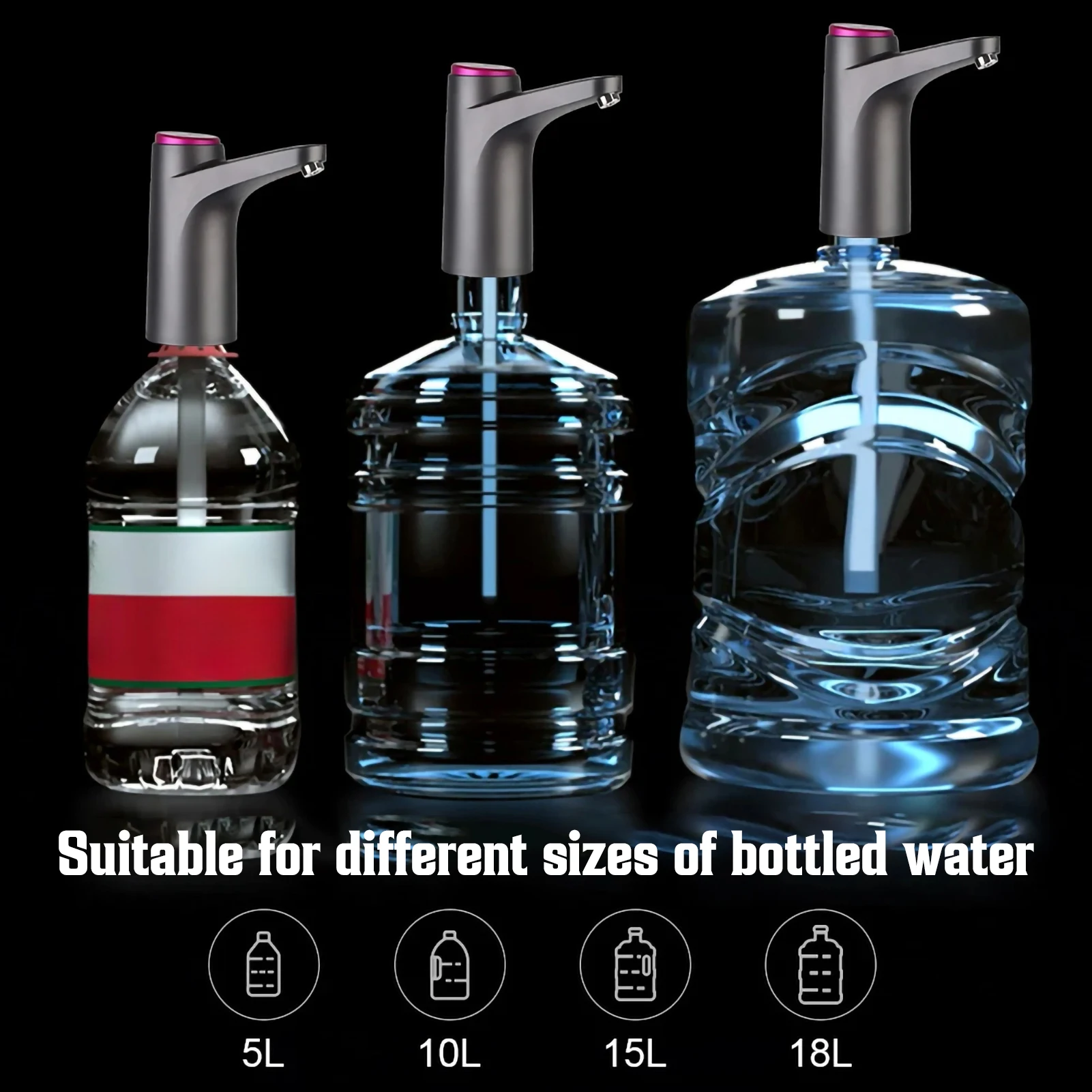 Water Pump Bottle Automatic Electric Water Dispenser Household Drinking Switch Smart Water Treatment Appliances Usb Charge