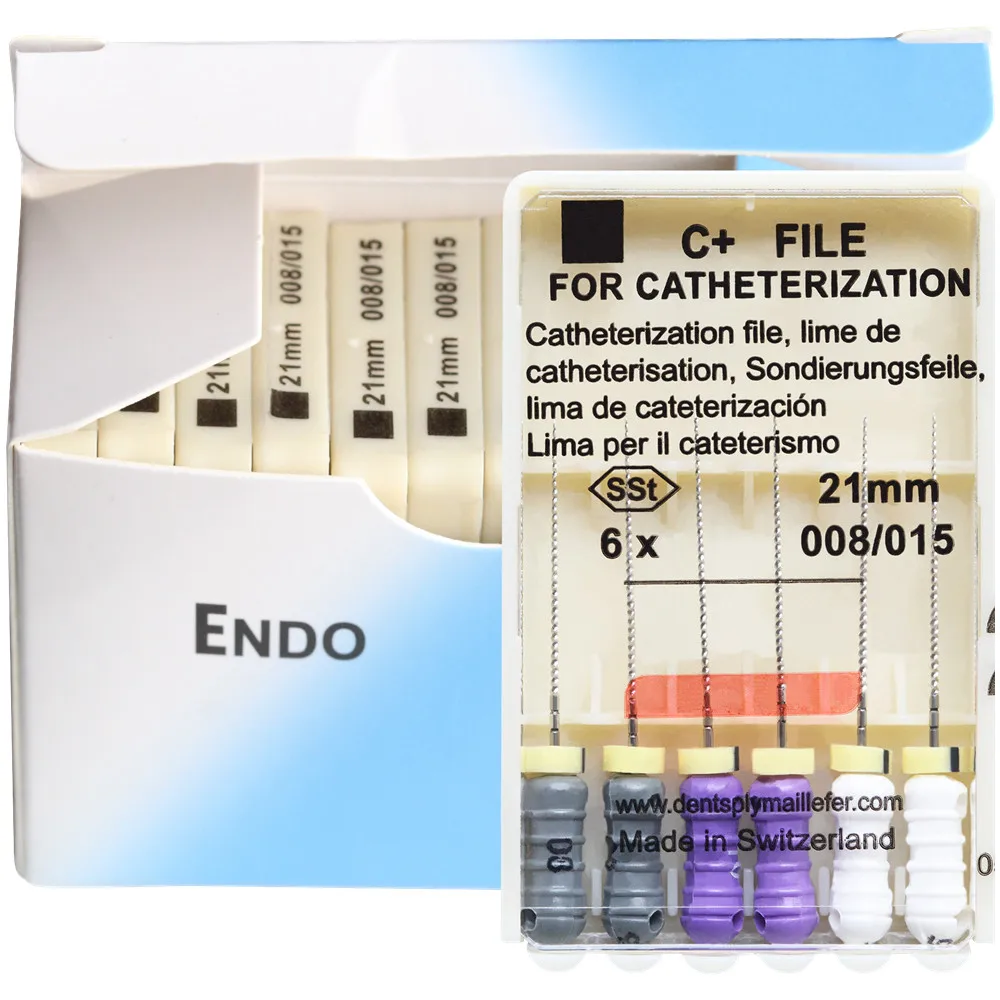 Limas de Endodoncia de uso manual, instrumento de laboratorio de odontología, cateterización, endodoncia, Canal radicular, 21mm, 25mm, 31mm, caja de 10 paquetes