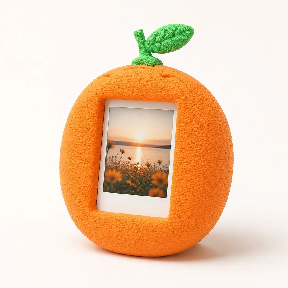 3D Printed PLA Fruit Photo Frame Fruit Shaped Freestanding Tabletop Picture Frame Textured Finish Decorative Photo Frame