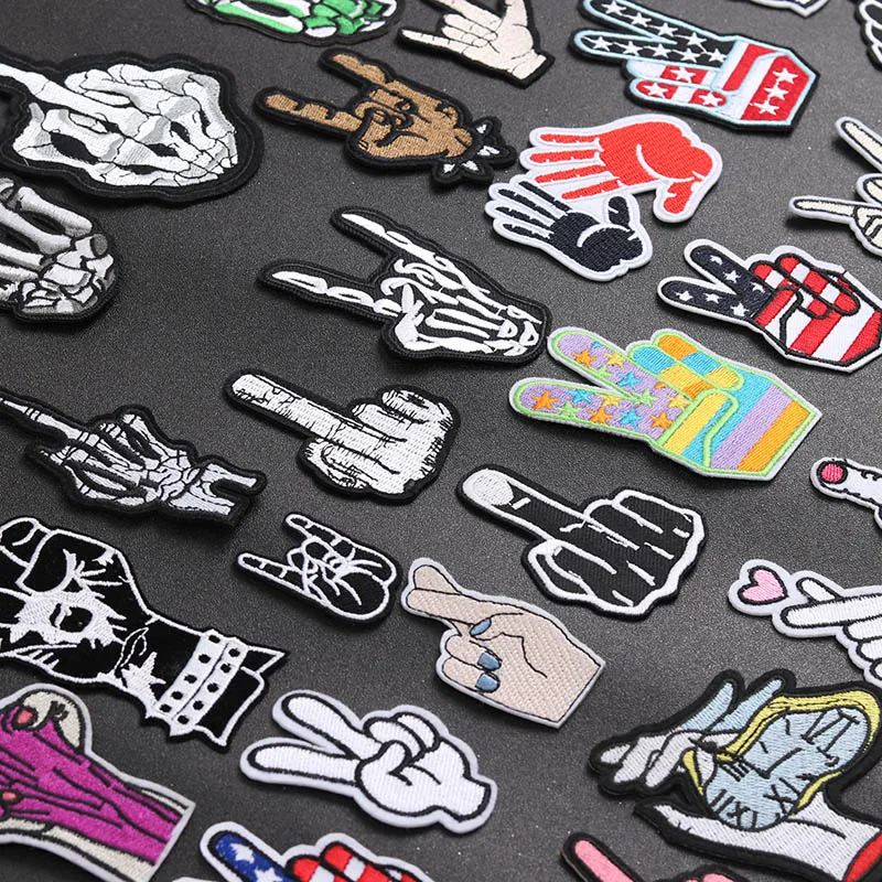 Band Iron-On Patches Clothe Embroidery Applique Sewing Supplies Decorative Handmade Badges ROCK Punk Hand patches