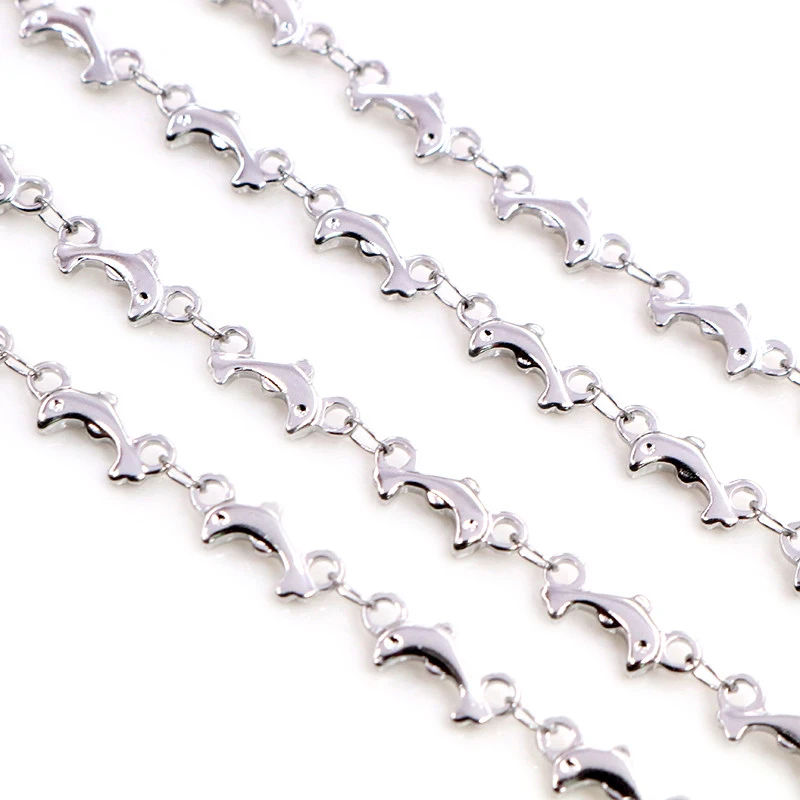 1 Meters Stainless Steel No fade 3.5mm Handmade S Cross Necklace Chain DIY Jewelry Findings Making Materials Handmade Supplies