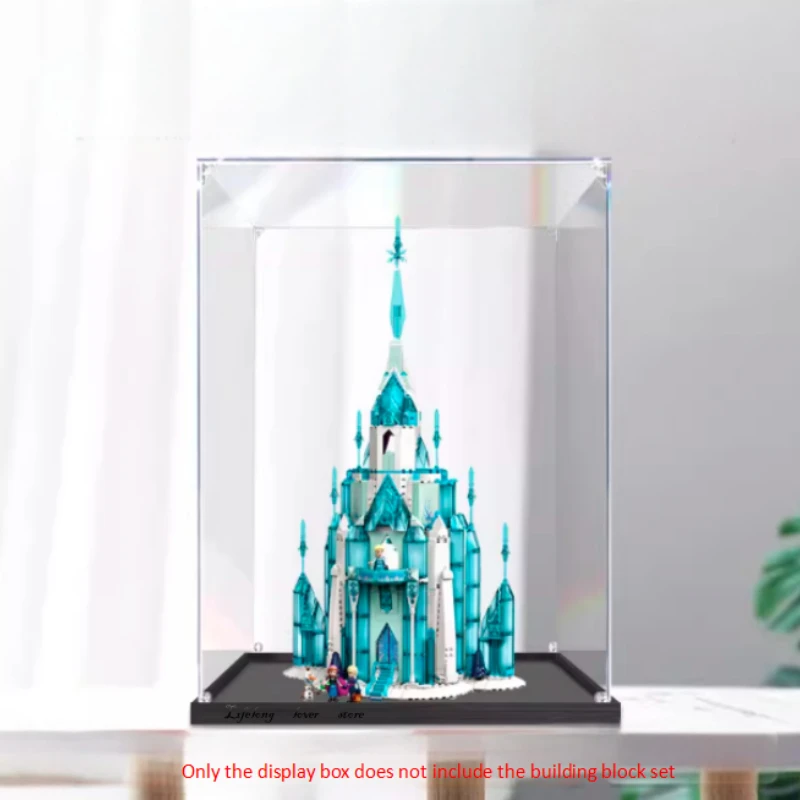 2025 Applicable Lego 43197 Ice Castle Acrylic Display Box - Transparent Glass Cover Dust Cover Figure Storage Box 40×25×70cm New