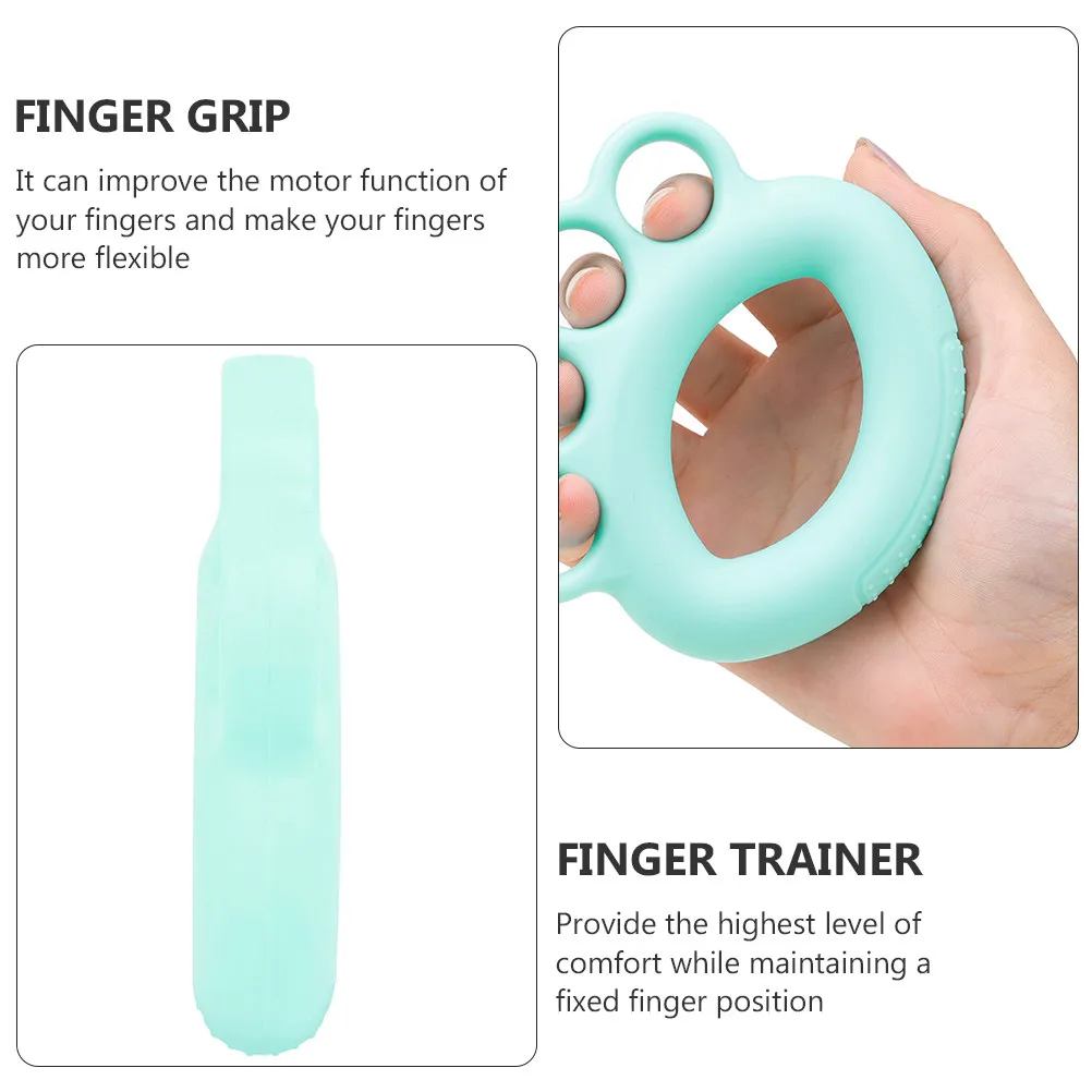 1Pcs Silicone Finger Strength Trainer Hand Grip Strengthener Hand Exerciser for Piano Guitar Massage Recovery Training