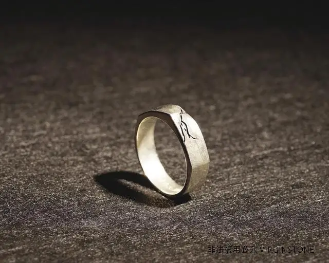 Vintage Minimalism Withered Tree Ring Men\'s Hip Hop Punk Gothic Style Ring Jewelry Gift
