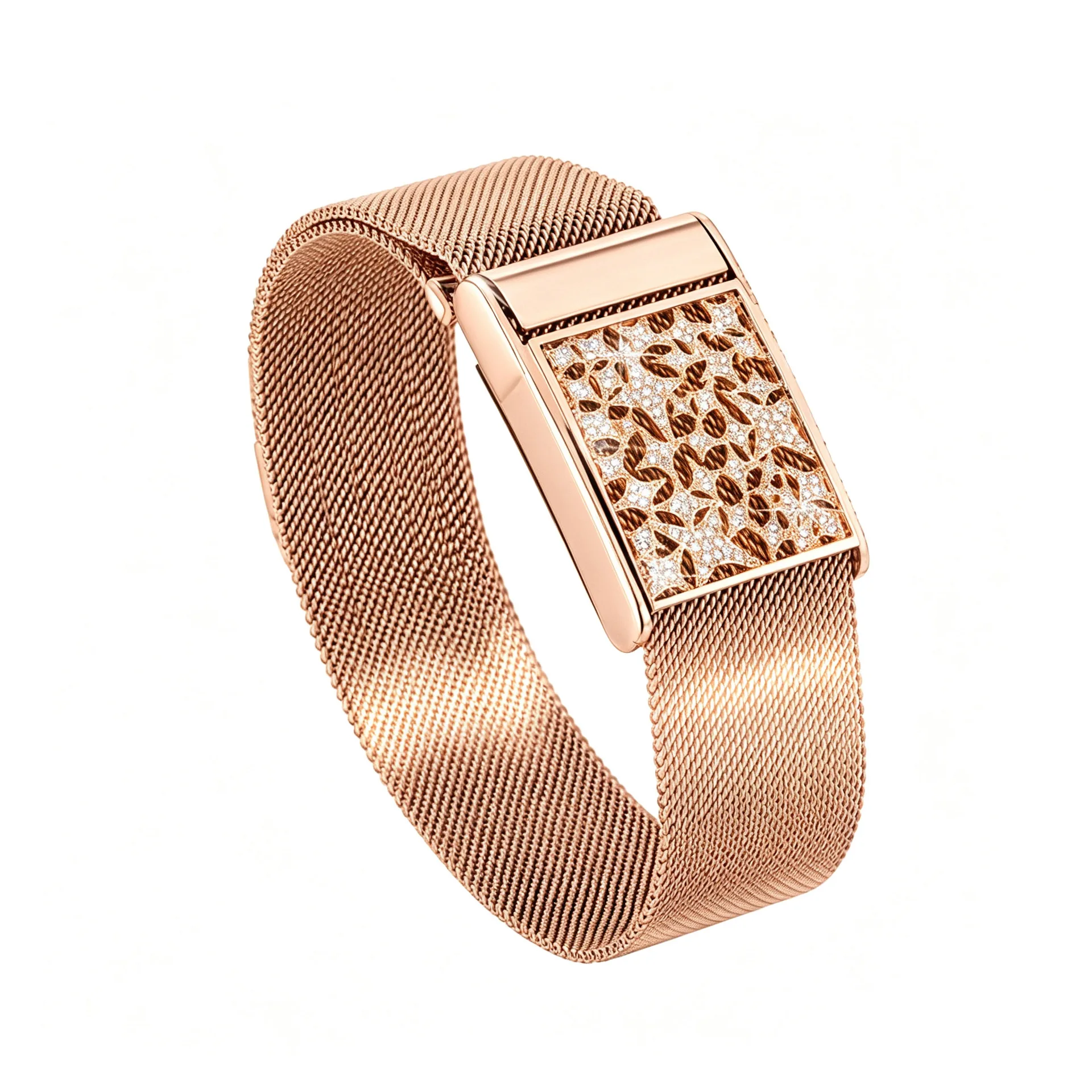 Suitable for Whoop 5.0 Peak/Life/Mg Wristbands Milanese Magnetic Strap Full Diamond-Encrusted Metal Frame Personalized Strap