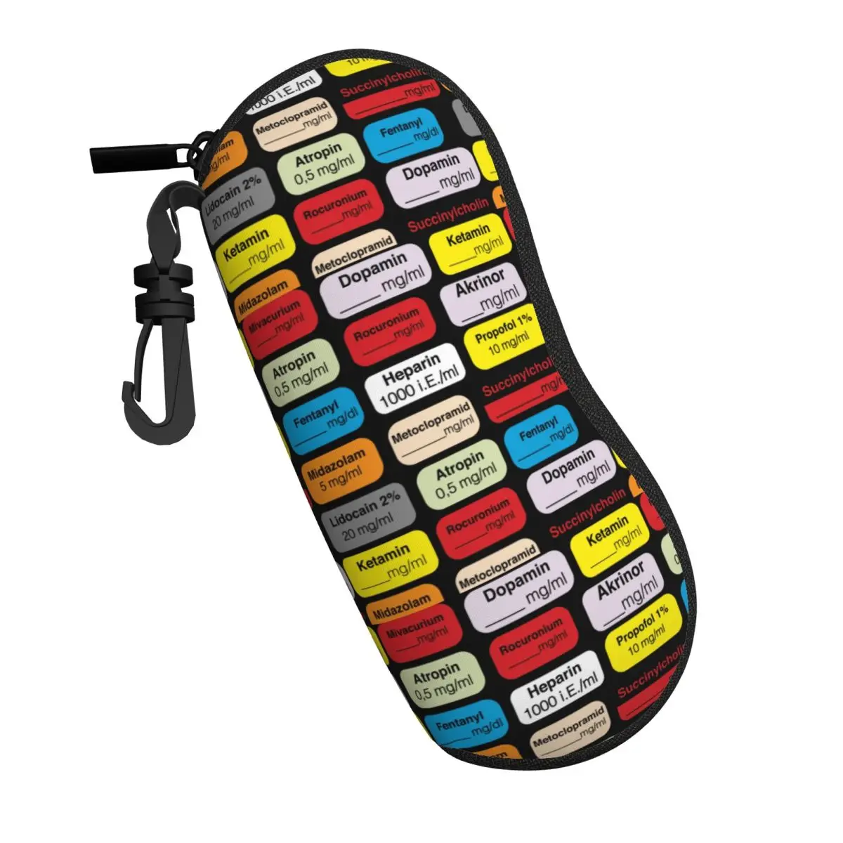 Custom Anesthesia Medication Labels Eyeglass Glasses Case Men Women Soft Medical Nurse Sunglasses Protective Bag