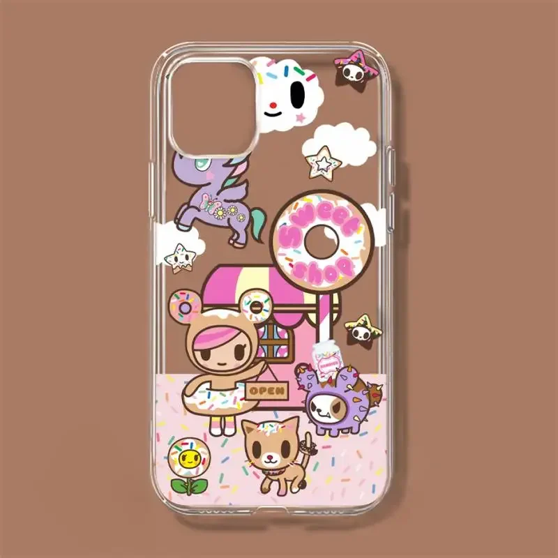 Japan Tokidokis Unicorn Phone Case For iPhone 11 12 Mini 13 14 15 Pro XS Max X 8 7 6s Plus 5 SE XR Transparent Shell