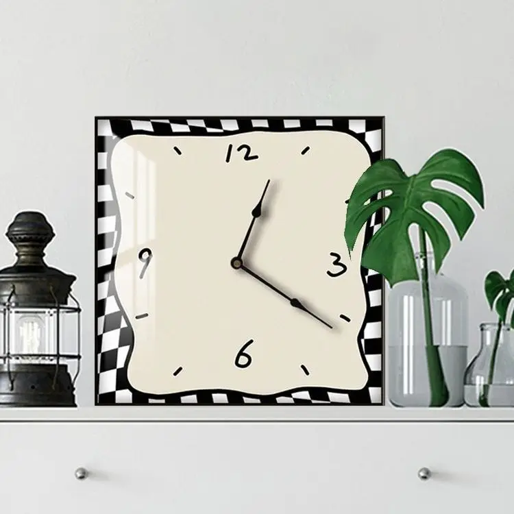 

Home Fashion Wall Clock Mute Clock Table Painting Block Meter Box Wall Clock Living Room Household Clock