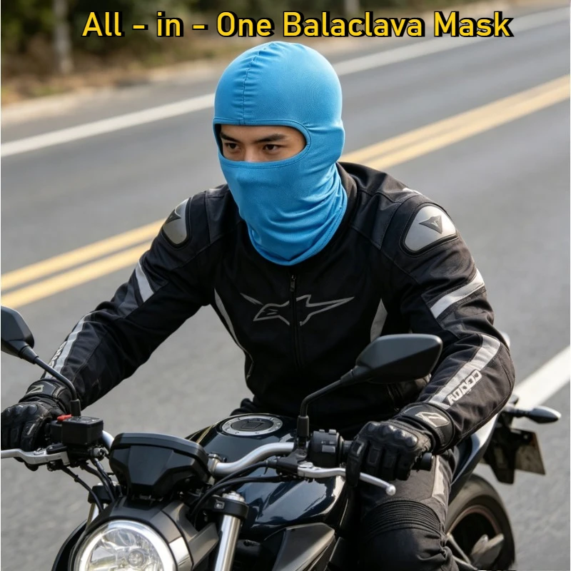All - in - One Balaclava Mask: Ultimate for Cycling & Hiking! Super Windproof, Breathable, Great as Motorcycle Helmet Liner.