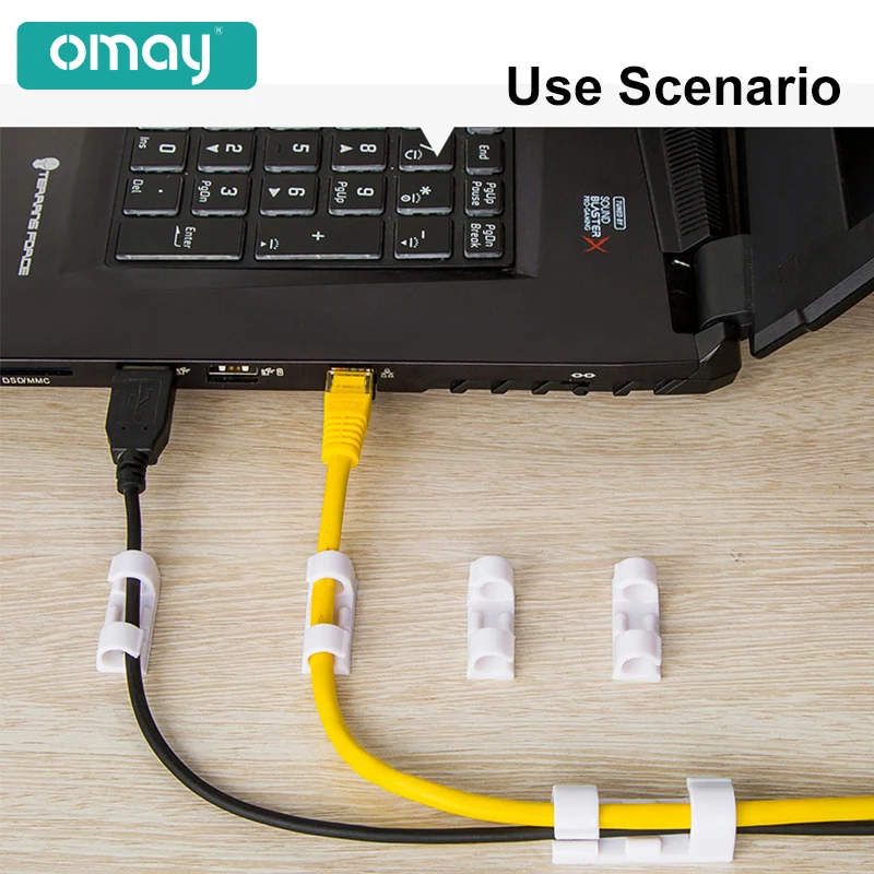 Klipsy menedżera kabli 16/20 szt. Organizer do zarządzania kablami Uchwyt na przewody Samoprzylepny stały zacisk Nawijacz drutu