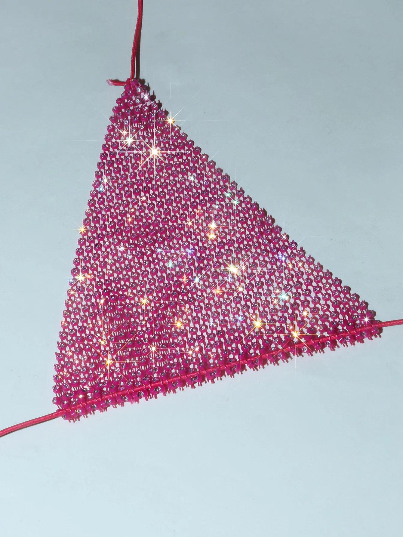 Women Sling Top 2 Piece Set Sexy Halter Neck Bra And Shiny Rhinestone See Through Mesh Off Shoulder T Short Beach Party Crop Top