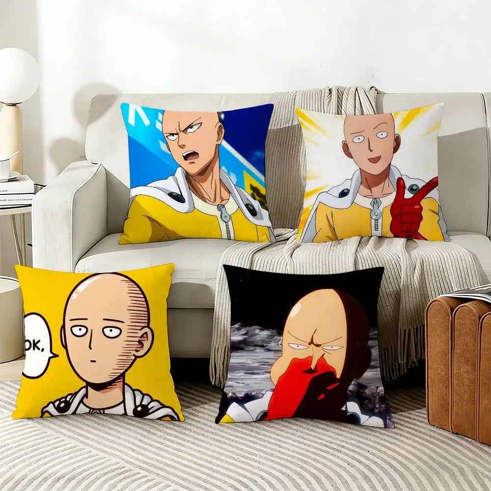 

One P-Punch S-Saitama M-Man Pillow Cover Sofa Cushion Cover Home Room Decoration Children Gift