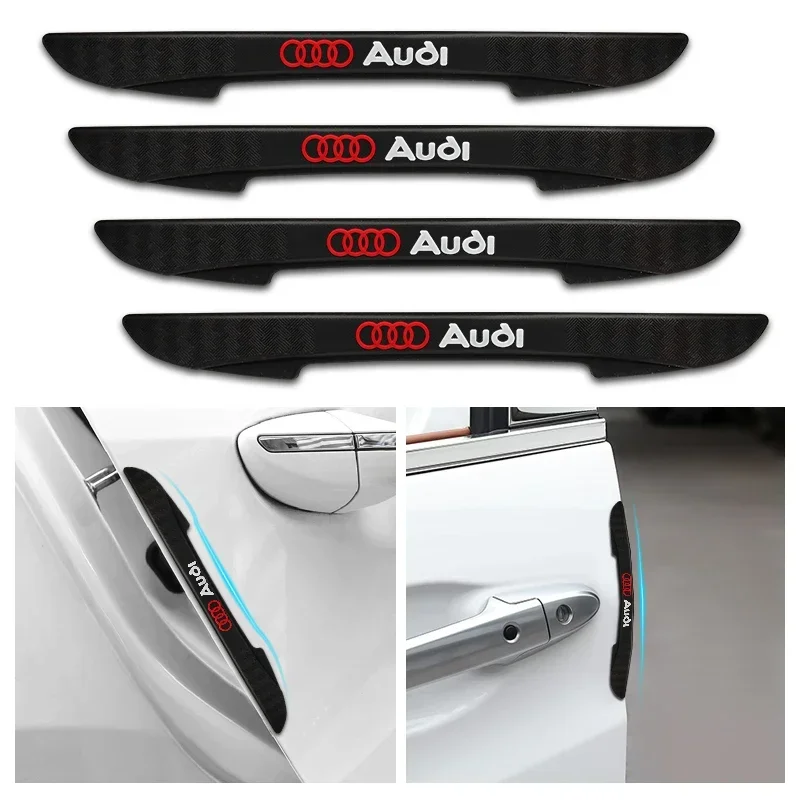 

4Pcs Auto CarDoor Anti-collision Protector Bumper Strip Sticker Accessories For Audi A3 A4 B8 8V Q7 S C7 A5 B7 B6 B9 A1 A7 8P Q3