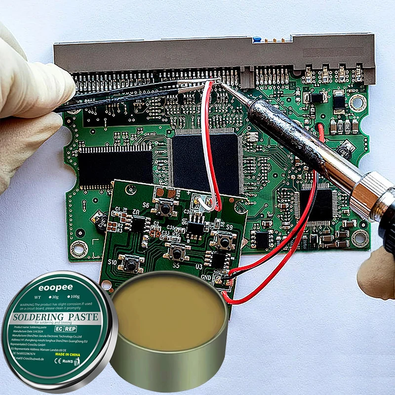 Soldering Paste Lead-Free Rosin Flux Environmental Soldering Paste Flux for Copper/Iron Sheet/Wire/18650 Battery/Stainless Steel