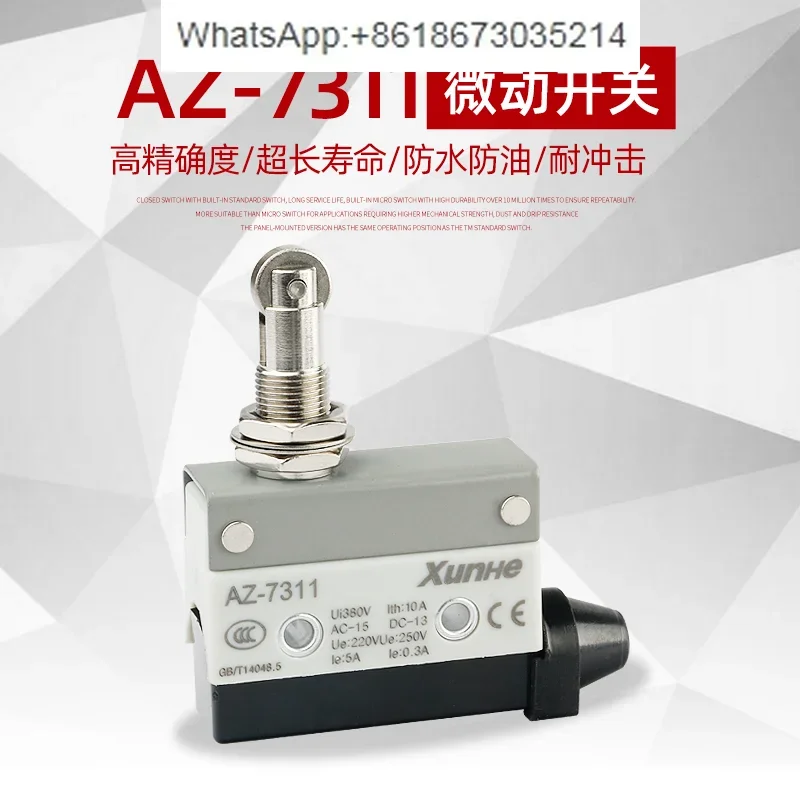 10  PCS  Stroke limit TZ CZ AZ-7311 micro switch straight column with roller automatic silver touchpoint