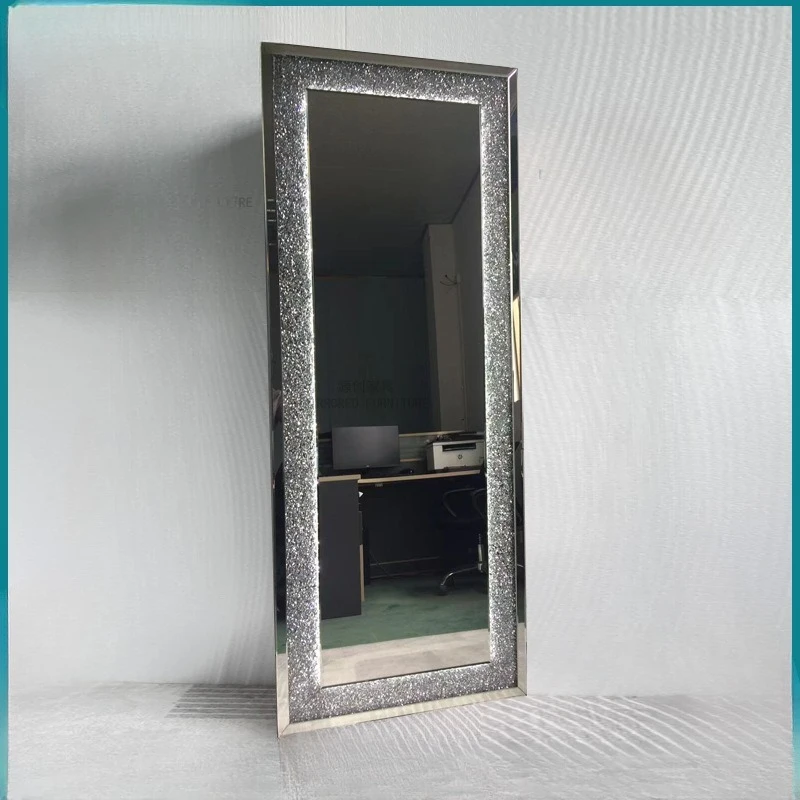 Mirror glass full-length mirror LED full-length floor-to-ceiling wall-mounted clothing store vertical fitting