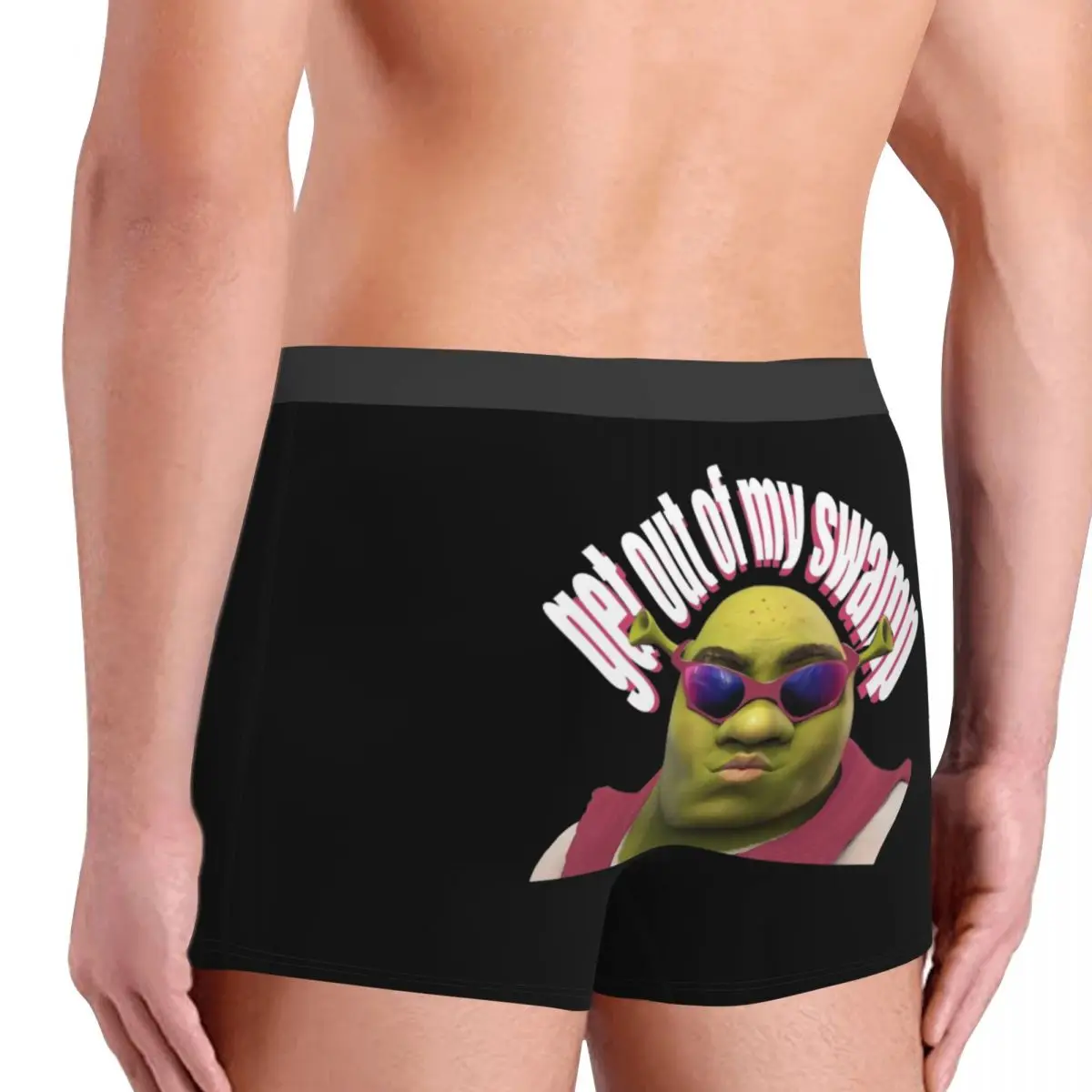 Men Pink Shreks Get Out Of My Swamp Funny Meme Boxer Shorts Panties Breathable Underwear Male Humor Underpants