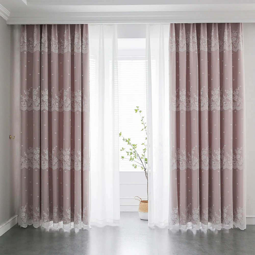 

Комплект двухслойных штор, элегантный декор для окон гостиной и спальни, простая установка, прочное качество.