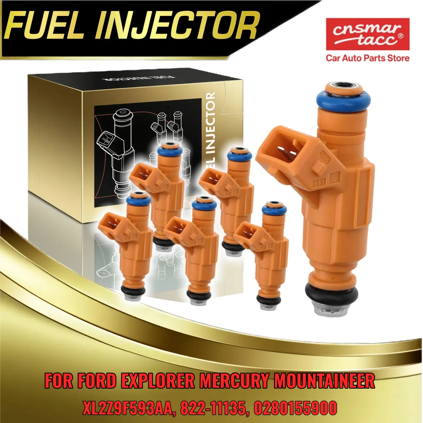

0280155900 Топливная форсунка 6 шт. для Ford Explorer для Mercury Mountaineer 1999 2000 2001 4.0L V6, часть двигателя