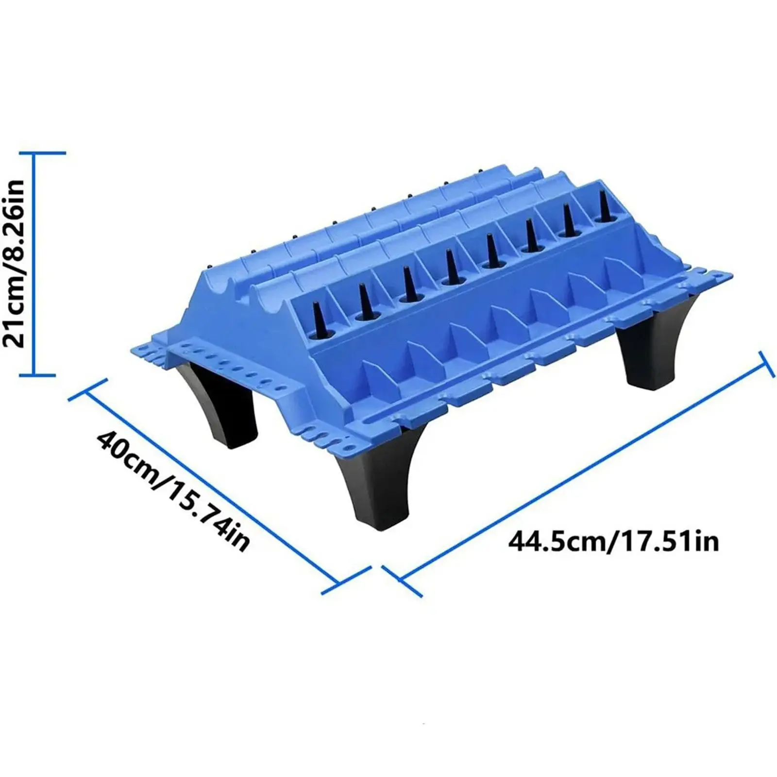 エンジンシリンダーヘッドトレイ、オーガナイザーバルブトレインオーガナイザートレイ、丈夫なグローブ付きブルー、アクセサリーストア車シリンダーヘッドパーツ
