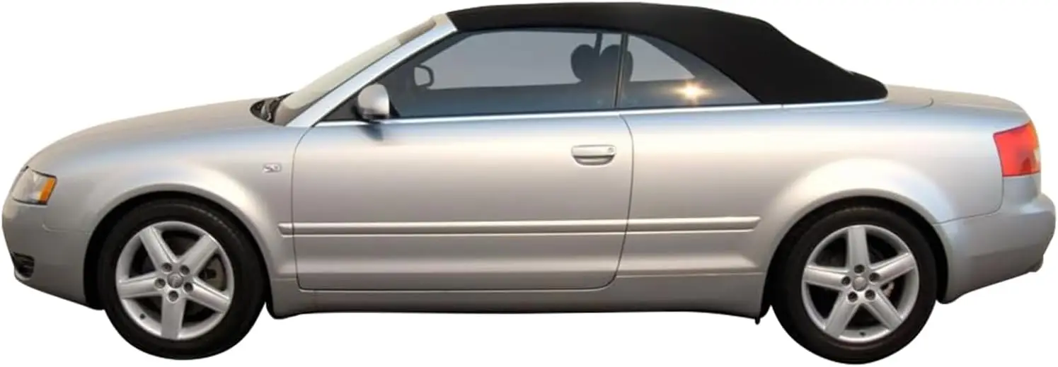 Convertible Top - Fits 2003 to 2009 Audi A4 & S4 - Black, Stayfast Cloth - Soft Top Convertible Top Rep，UV RESISTANT CLOTH