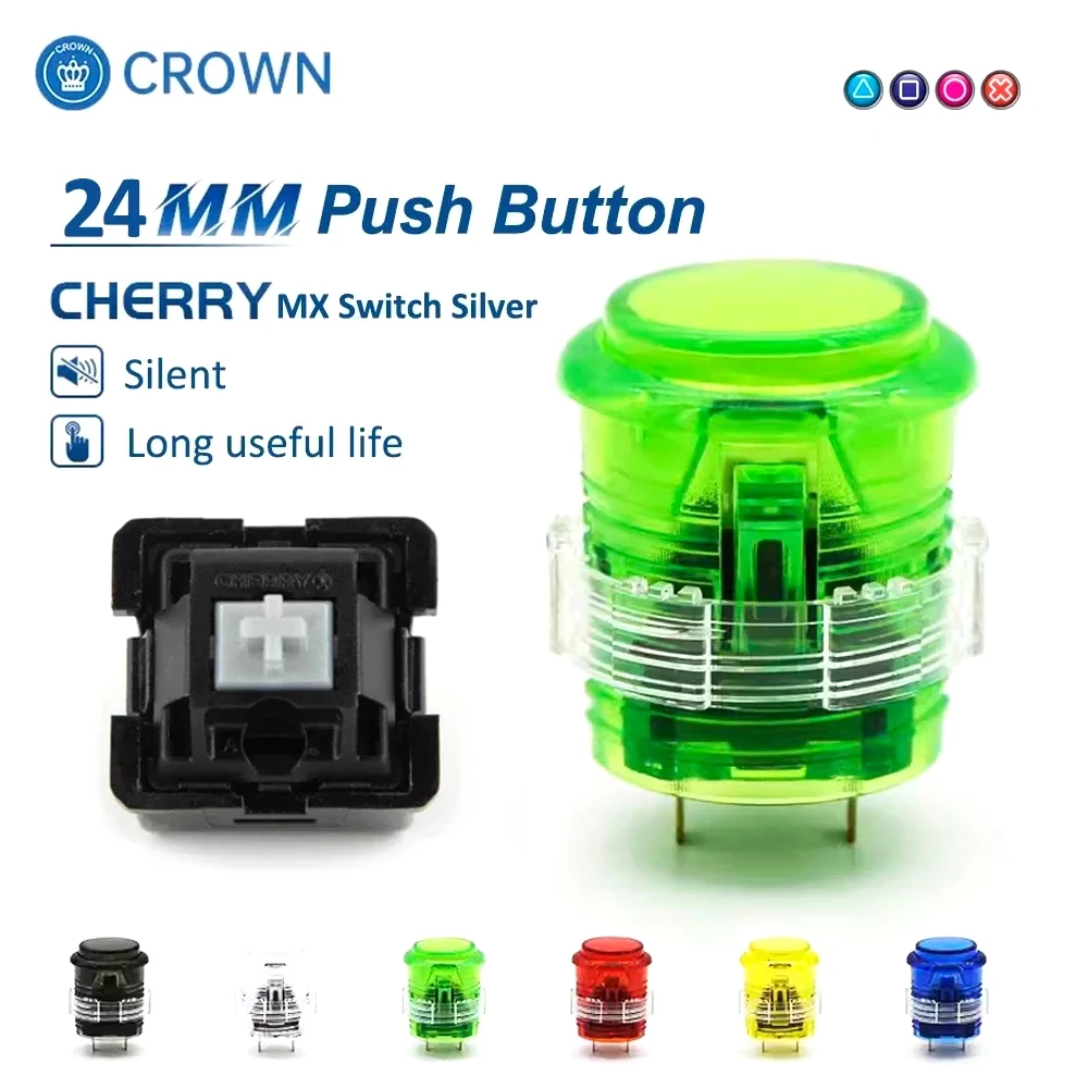

Original Korean CROWN 30mm Silent 203C-S Push Button Arcade Cherry Switch DIY Joystick PC PS3 XBOX HITBOX Fighting Tekken Game