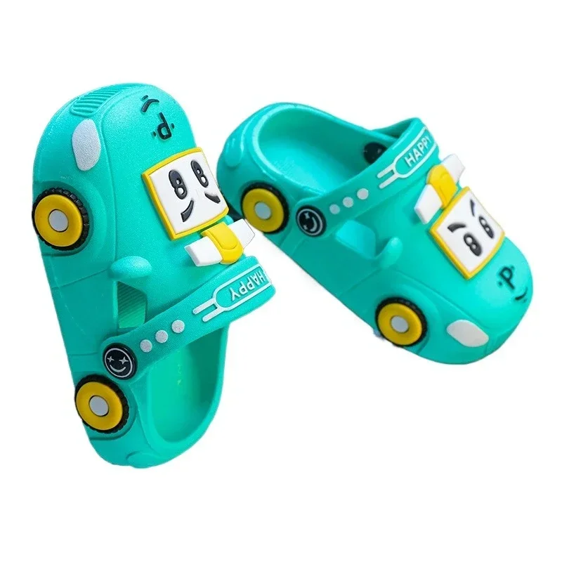 

Cartoon Western Style Summer boys' Baotong Slipper Children's Slippers Fashion Baby Car Soft-soled Crocs Super Cute Sandals